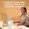 Miniatyrbild 4 av 6: Logitech - Lyftmus för Mac - trådlös ergonomisk - vit
