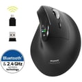 Pikkukuva 3 / 6: Langaton Hiiri - PORT Designs - 910204 ERGO AUDITOR - Bluetooth & 2.4 GHz - Ladattava - Musta