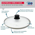 Pikkukuva 4 / 4: induktiopaistinpannun setti lasikansilla - ELO - Professional - 18/10 ruostumatonta ter�st� ELODUR - � 24, 28 ja 32 cm