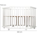 Pikkukuva 3 / 6: Kuusikulmainen leikkikeh� - ROBA - KETTU & PUPPU - Vastasyntyneest� 15 kg asti - S��dett�v� - Py�r�t - Valkoinen lakattu