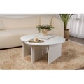 Miniatyrbillede 2 af 6: Sofabord - MOIRA - Rundt - Naturhvid - 90 x 90 x 41 cm