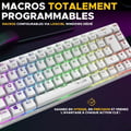 Pikkukuva 6 / 6: Pelin�pp�imist� - G-Lab - KEYZ TITAN - Mekaaninen (punainen kytkin) - Langallinen - RGB - Valkoinen