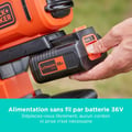 Pikkukuva 5 / 6: BLACK+DECKER 36V tyhji�puhaltimen silppuri - Akulla ja laturilla - 45L pussi