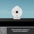 Miniatyrbild 5 av 6: Logitech Brio 300 full HD -webbkamera med konfidentialitet, mikrobrusreducering, USB -C - trasig vit