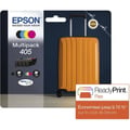 Miniatyrbillede 1 af 4: Pakke med 4 bl�kpatroner - 405 Ultra Ink - EPSON - WorkForce WF-7830, 7835, 7840, WorkForce Pro WF-3820, 3825, 4820, 4825, 4830