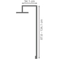 Miniatyrbillede 2 af 2: Bruses�jle med termostathane - EDOUARD ROUSSEAU - DODDY - B�rstet messing
