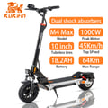 Miniatyrbillede 11 af 11: KuKirin M4 Max El-scooter 800W motor, 48V 18,2Ah batteri, 45 km/t tophastighed, 64 km rækkevidde, IP54 vandtæt - Sammenklappelig, dobbelt affjedring