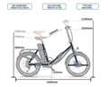 Miniatyrbild 11 av 11: OneSport OT16-2 20-tums elcykel för stadsbruk, 250W motor, 48V 17Ah batteri, hopfällbar, räckvidd 60-120km, 7 växlar, MAX 25km/h.