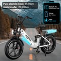 Miniatyrbild 5 av 9: OneSport OT08 Pro 20'' elcykel, 500W motor, 2*18AH dubbla batterier, Shimano 7-växlad, hydraulisk broms, stöd för Bluetooth-anslutning APP