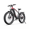 Miniatyrbild 1 av 5: Duotts ​​F26 Lite terrängcykel, 750W motor, max 50 km/h, 18AH batteri, räckvidd 45–90 km, Shimano 7-växlad, svart/röd