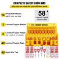 Miniatyrbillede 9 af 10: Lockout Tagout Sæt, 58-delt elektrisk sikkerhedssæt, 39,4x55,9 cm
