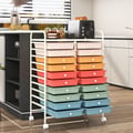 Miniatyrbillede 2 af 8: Opbevaringsvogn, 20 skuffer Rullende opbevaringsvogn Studieorganisator, 64×38×86 cm, Multifarvet , Star