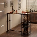 Miniatyrbillede 6 af 8: Barbord, 121x41x105 cm, Brun, Sort , Star