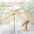 Miniatyrbillede 5 af 7: Haveparasol, 270x248 cm, Beige , Star