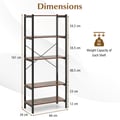 Miniatyrbillede 3 af 8: Bogreol, 66x34x161 cm, Rustikt Brun , Star