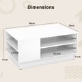 Miniatyrbillede 4 af 8: Kaffebord, 86x56x41 cm, Hvid , Star