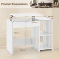 Miniatyrbillede 4 af 8: Skrivebord, 100x49x75 cm, Hvid , Star