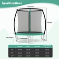 Miniatyrbillede 3 af 8: Udendørs Trampolcm, 8FT, Grøn , Star