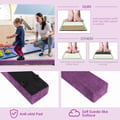 Miniatyrbillede 7 af 8: Balance Beam, 7 Fod Foldbar Bærbar Gulvbalancebjælke med Håndtag til Gymnaster, 210×10×6 cm, Lilla , Star