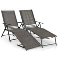 Miniatyrbillede 2 af 8: Terrasse Foldbare Liggestole, 61-74.5x25x25.5-40 cm, Kaffe , Star