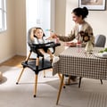 Miniatyrbillede 2 af 8: Højstol, 6-i-1 konvertibel baby- og småbørnsbordstolssæt, sort , Star
