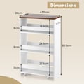 Miniatyrbillede 5 af 8: Rullende opbevarcmgsvogn, 48×20×81 cm, hvid, brun , Star