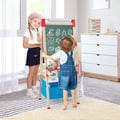 Miniatyrbillede 1 af 4: Børne staffeli, 3-i-1 Dobbeltsidet Justerbar, 44×41×102 cm, Natur Blå , Star