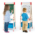 Miniatyrbillede 2 af 4: Børne staffeli, 3-i-1 Dobbeltsidet Justerbar, 44×41×102 cm, Natur Blå , Star