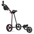 Miniatyrbillede 3 af 4: Golfvogn, Costway 3 Hjul Sammenklappelig, 134x60x116 cm, Sort , Star