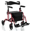 Miniatyrbillede 1 af 8: Rollator, 40,5x25x33,5-38 in, Rød , Star