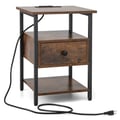 Miniatyrbillede 4 af 8: Natbord, 16x16x21.5 tommer, Rustikt Brun , Star