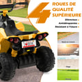 Miniatyrbillede 1 af 8: Elektrisk børne ATV, 12V elektrisk børne ATV med 2,2/4,3 KM/H hastighed & horn, musik & LED-lys, 96x58x70 cm, rød , Star