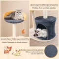 Miniatyrbillede 7 af 8: Katte træ, 60x41x128 cm, Beige/Mørkegrå/Orange , Star