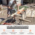 Miniatyrbillede 4 af 8: Savhest Arbejdsbuk, 96,5x47x76 cm, Orange Sort , Star