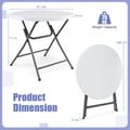 Miniatyrbillede 5 af 8: Sammenklappeligt Bord, 81x73 cm, Hvid - materiale: hdpe, metal, pp , Star