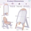 Miniatyrbillede 4 af 8: Børnekunst Staffeli med Stol, 53x42x73-86 cm, Lilla og Pcmk , Star