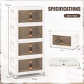 Miniatyrbillede 5 af 8: Opbevaringskasser, 49,5x31,5x112,5 cm, Hvid Brun , Star