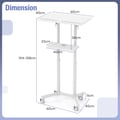 Miniatyrbillede 5 af 8: Mobil Podium, 60×41×104 cm-50,5 cm, Hvid , Star