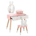 Miniatyrbillede 4 af 8: Børne makeuptabel og stol sæt, 78x37x110 cm, Hvid , Star