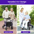 Miniatyrbillede 7 af 8: Rollator med sæde, 64x103x101.5 cm, Lilla , Star