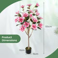 Miniatyrbillede 4 af 8: Kunstig blomsterplante, 51", Pink - materiale: peva, pe, pp, cement , Star