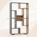 Miniatyrbillede 5 af 8: Bogreol, 70x20x120 cm, Natur & Sort , Star