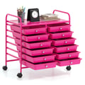 Miniatyrbillede 4 af 8: Opbevaringsvogn, 12 skuffer, Hot Pink , Star
