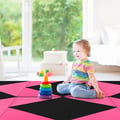 Miniatyrbillede 4 af 8: Gymnastikmåtte, 240x117x5 cm, Pink & Sort , Star
