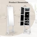 Miniatyrbillede 5 af 8: Smykkeskab Armoire Organizer, 37×34×155 cm, Hvid , Star