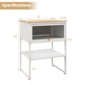 Miniatyrbillede 5 af 8: Natbord, 41×32×56 cm, Hvid , Star