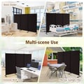 Miniatyrbillede 8 af 8: Rumsdeler, 3-panel foldbar rumsdeler med låsbare hjul, 262×30×180 cm, Brun , Star