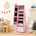 Miniatyrbillede 2 af 8: Smykkeskab til børn, 32×30×117 cm, Pink/Hvid , Star