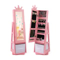 Miniatyrbillede 1 af 8: Smykkeskab til børn, 32×30×117 cm, Pink/Hvid , Star