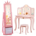 Miniatyrbillede 4 af 8: Smykkeskab til børn, 32×30×117 cm, Pink/Hvid , Star
